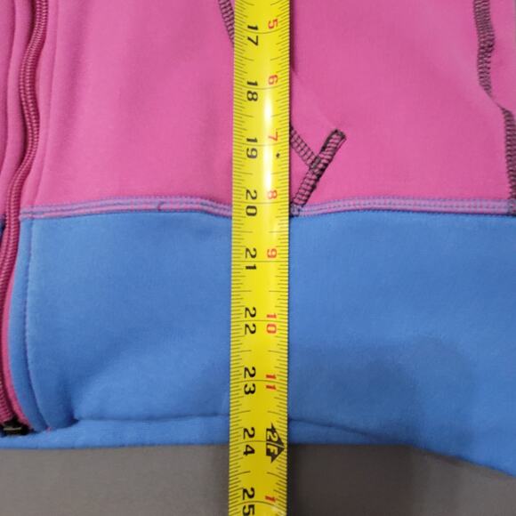 Nike Therma-Fit Colorblock Full Zip Hoodie Pink Blue Warm Fleece Active Small - Picture 5 of 12